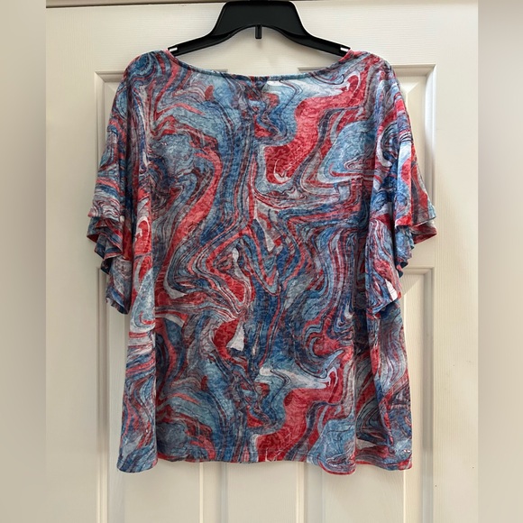 Ruby Rd. Short Flutter Sleeve Tee - Picture 4 of 5